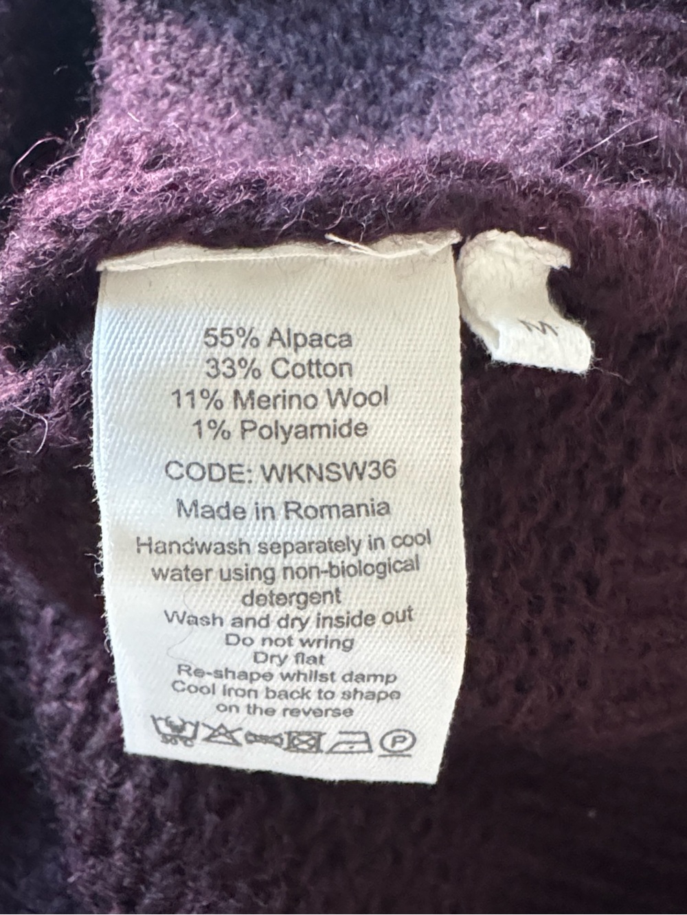 TOAST Alpaca Cotton Wool Patterned Yoke Fair Isle Sweater Size M - Picture 9 of 13